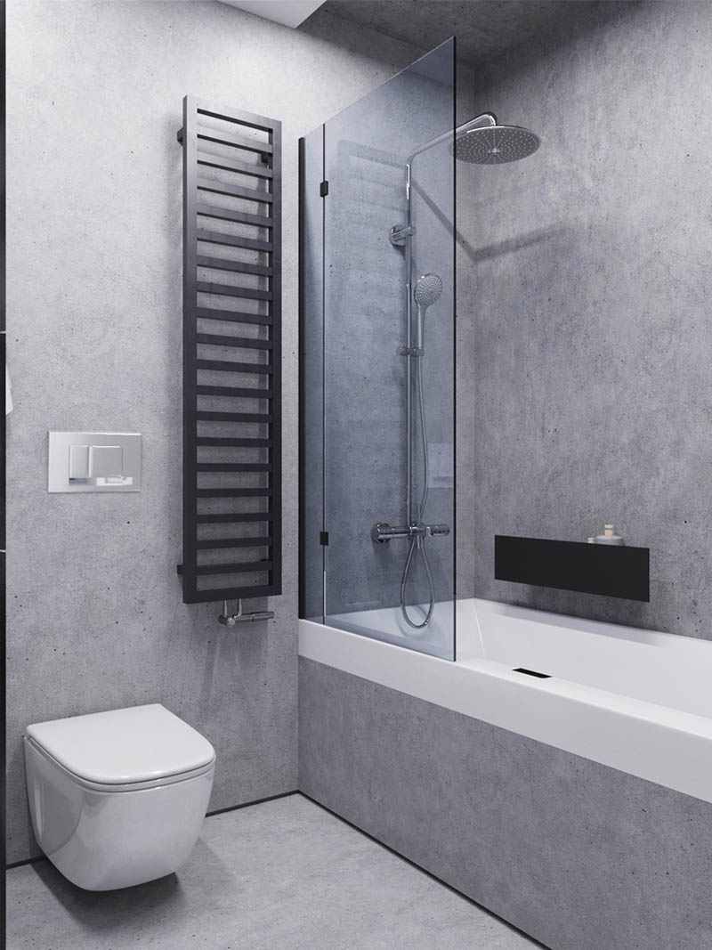 Phòng tắm đơn giản với kết cấu thông minh, tinh tế