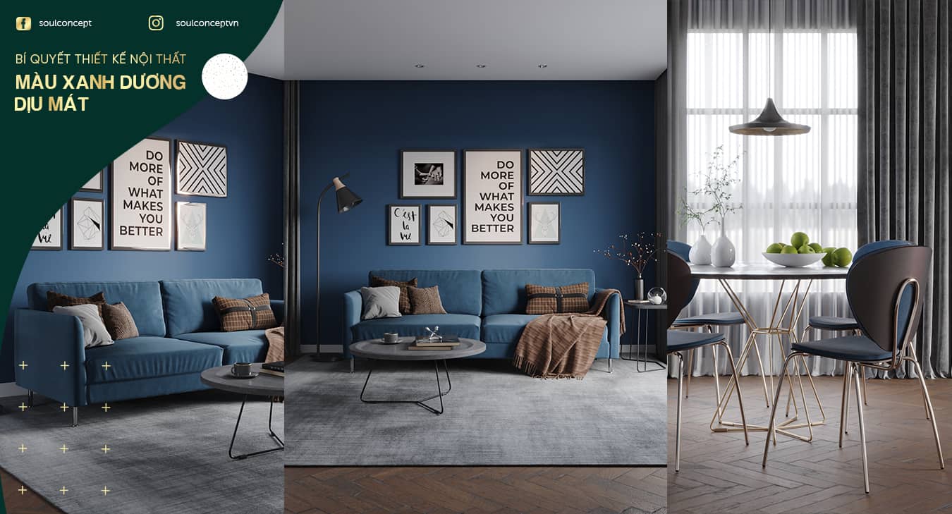 Thiết kế nội thất màu xanh Classic Blue sao cho đẹp? | Harper's Bazaar