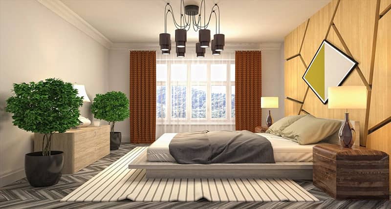Phòng ngủ với view cửa sổ rộng lớn giúp tận dụng ánh sáng tự nhiên tốt nhất