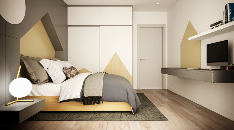 Thiết kế nội thất cho phòng ngủ 11m2 hiện đại