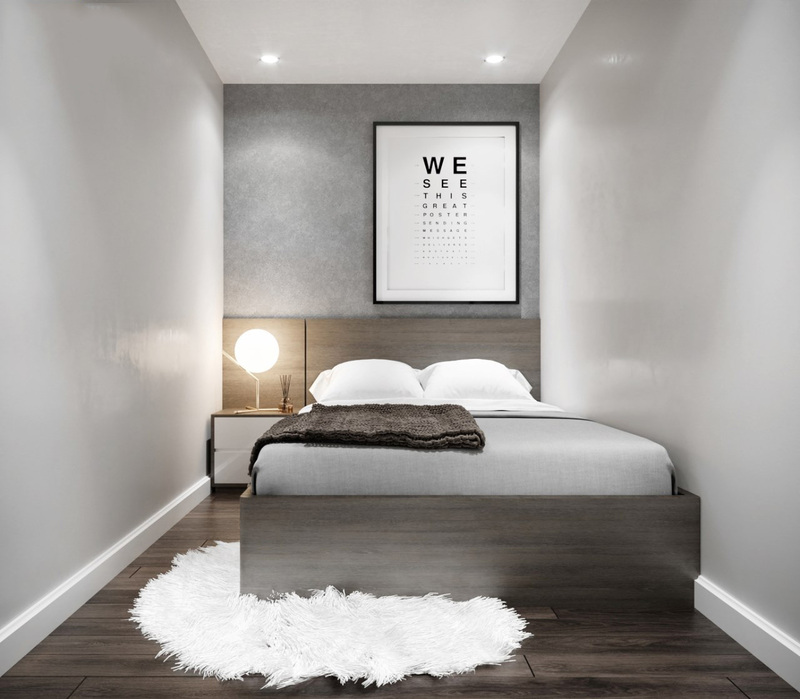 Mẫu phòng ngủ nhỏ với thiết kế đơn giản, hiện đại
