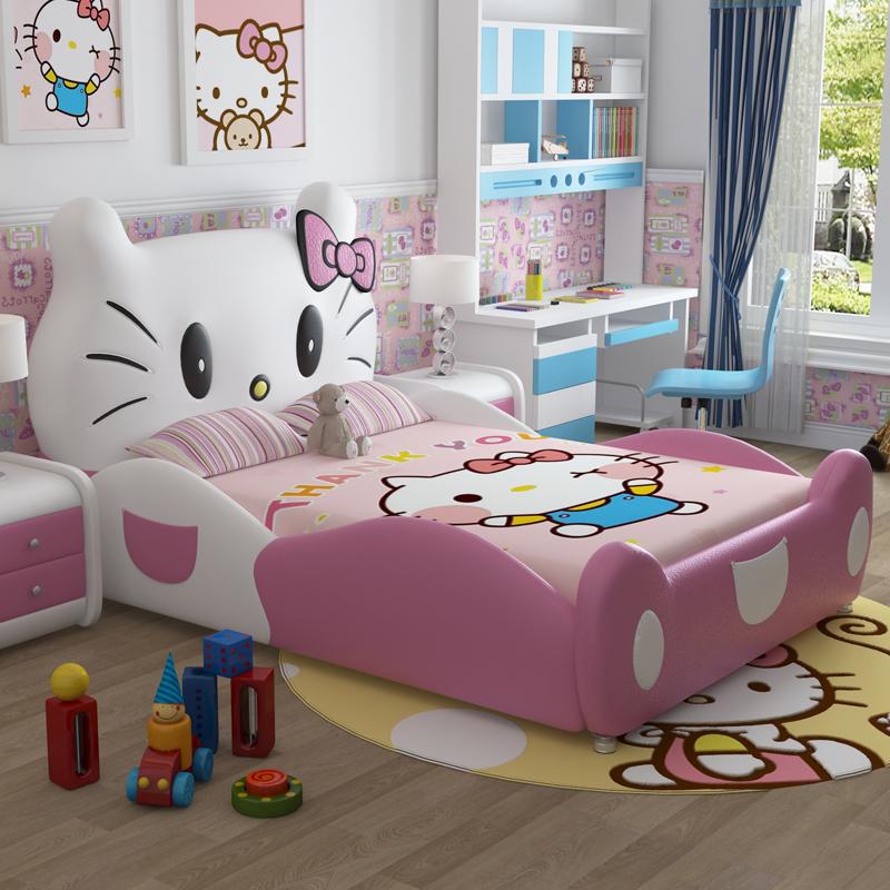 Mẫu giường ngủ đẹp cho bé gái Hello Kittty