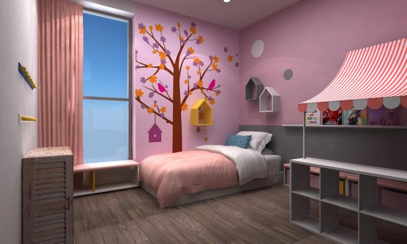 Giường ngủ cho bé gái kiểu ngăn kéo