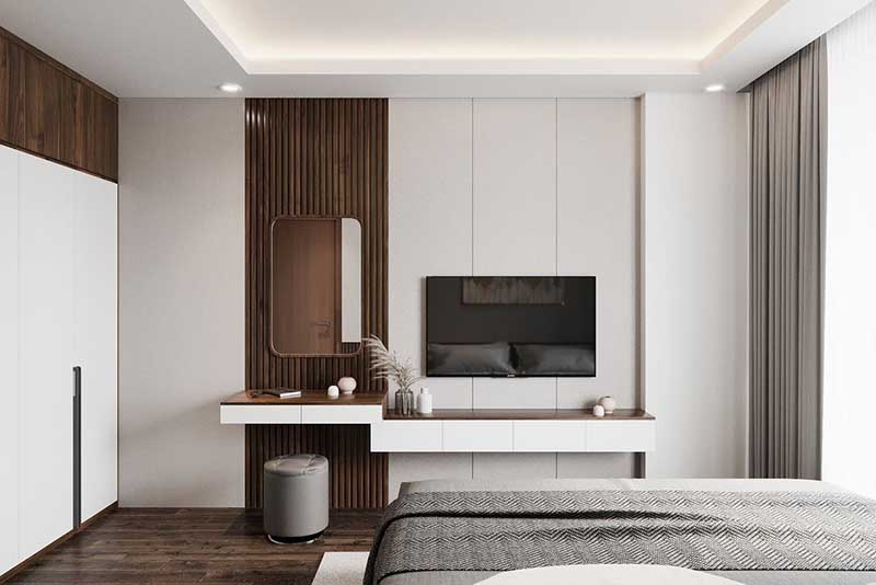 Bàn trang điểm kết hợp kệ tivi