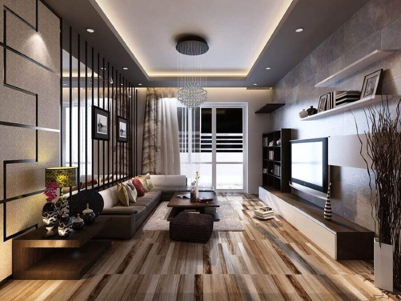 Mẫu trần thạch cao tối giản, không có quá nhiều chi tiết cầu kỳ