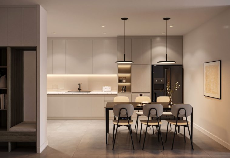 Thiết kế tủ âm tường tối ưu hóa không gian sống hiện đại