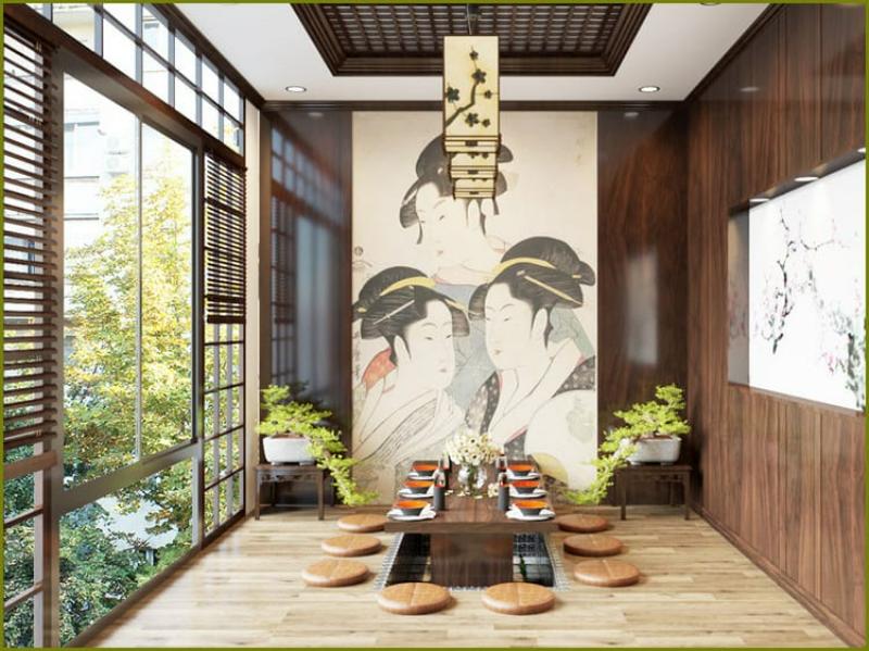 Thiết kế nhà hàng phong cách Nhật Bản