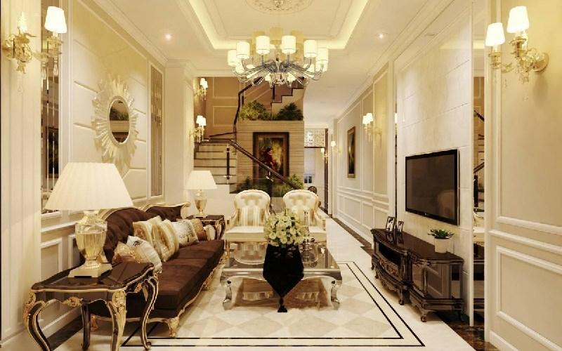 Thiết kế nội thất nhà phố tân cổ điển