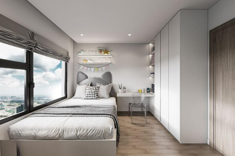 Mẫu thiết kế sang trọng phòng ngủ nhà phố 12m2