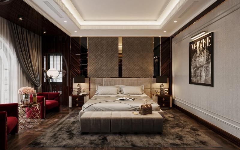 Thiết kế phòng ngủ nhà phố luxury