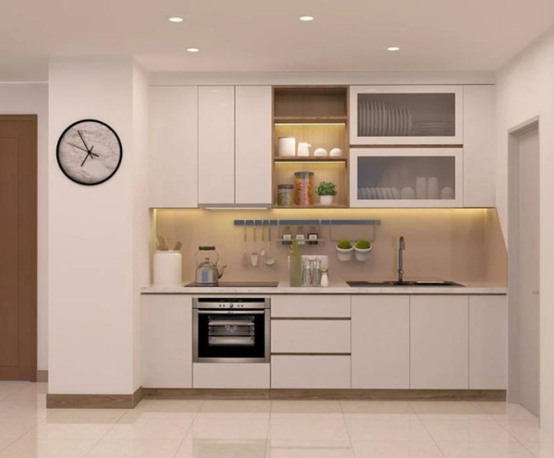 Phòng bếp chung cư chữ l