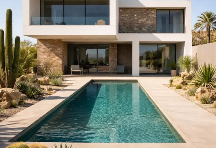 Thiết kế biệt thự 2 tầng có hồ bơi đẹp hiện đại, tinh tế