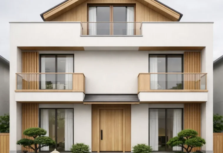 27+ Mẫu thiết kế nhà phố 2 tầng 1 tum hiện đại 2026