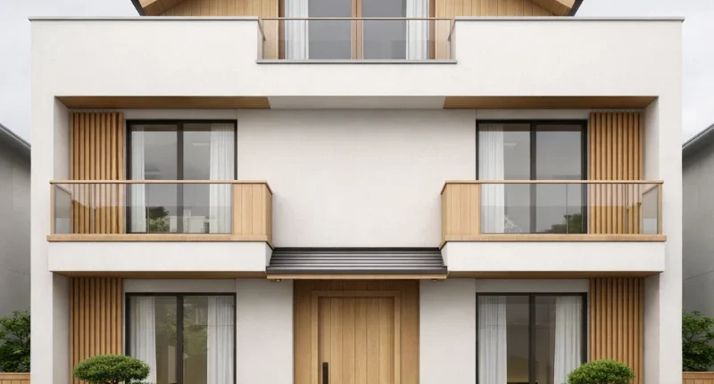 27+ Mẫu thiết kế nhà phố 2 tầng 1 tum hiện đại 2026