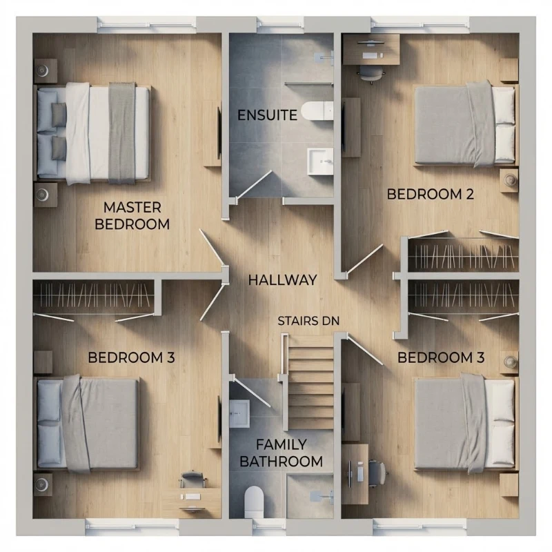 Công năng và bản vẽ mặt bằng 3D hóa