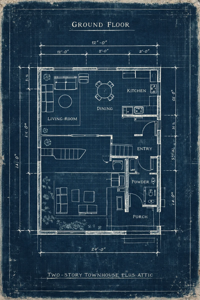 Công năng và bản vẽ mặt bằng phác thảo