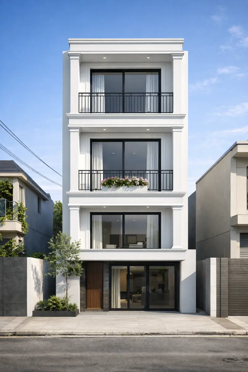 Nhà phố mặt tiền 5m 3 tầng lựa chọn tối ưu cho không gian đất hẹp
