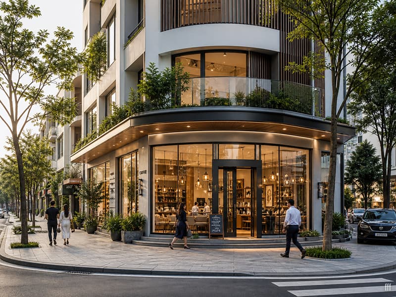 Nhận diện thương hiệu tốt giúp nhà phố 2 mặt tiền là lựa chọn hàng đầu cho các showroom và dịch vụ kinh doanh.